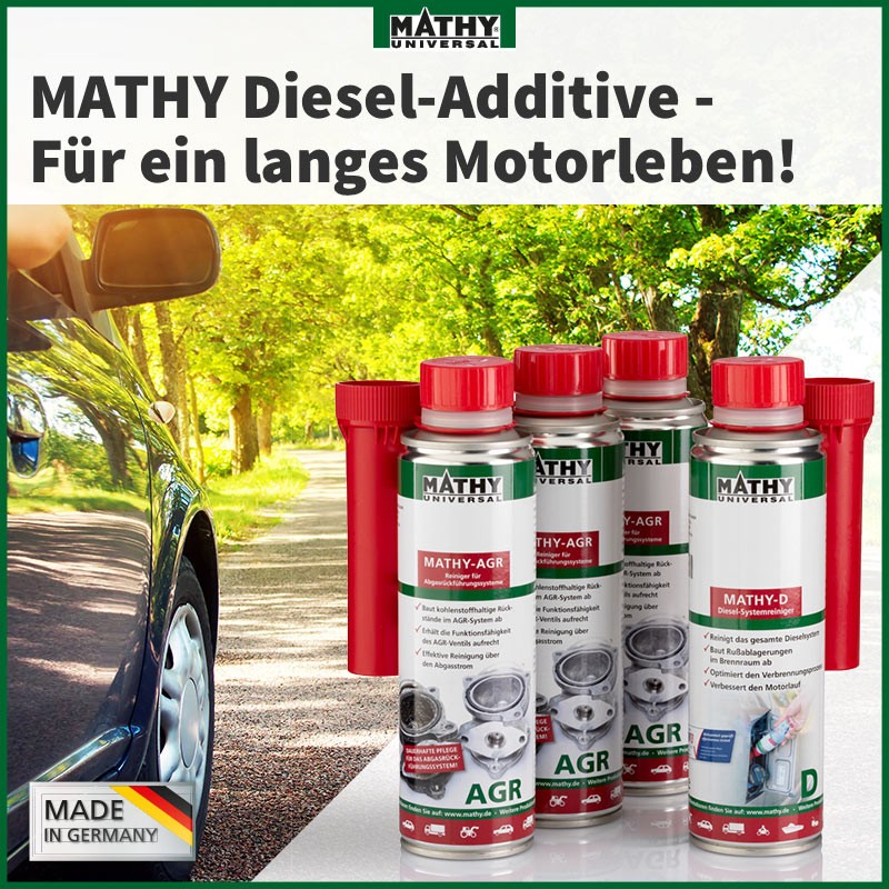 Mathy-EGR Diesel System Cleaner, Exhaust Gas Recirculation Valve Cleaner –  Diesel Additive for Diesel Engines – Easy to Use Via Tank – Fuel Additive –  300 Ml : : Automotive