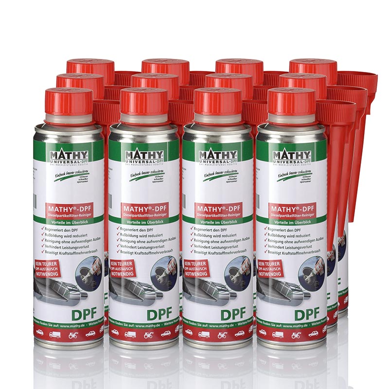 MATHY-DPF Dieselpartikelfilter-Reiniger 12 x 300 ml, Diesel-Additiv